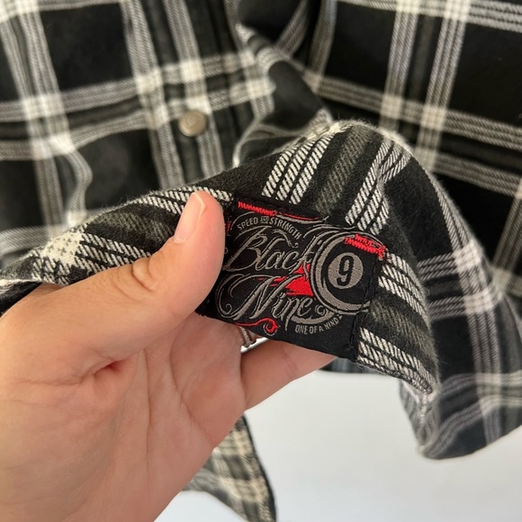 Speed & Strength Black Nine Kevlar Aramid Reinforced Black Plaid Moto Shirt - Picture 2 of 15
